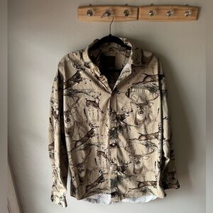 North River "Brushed Cotton" Deer Printed Button-Up Shirt